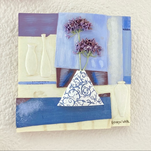 NWOT Bundle of 3 Floral Abstract Paintings 🖼 - Picture 3 of 5